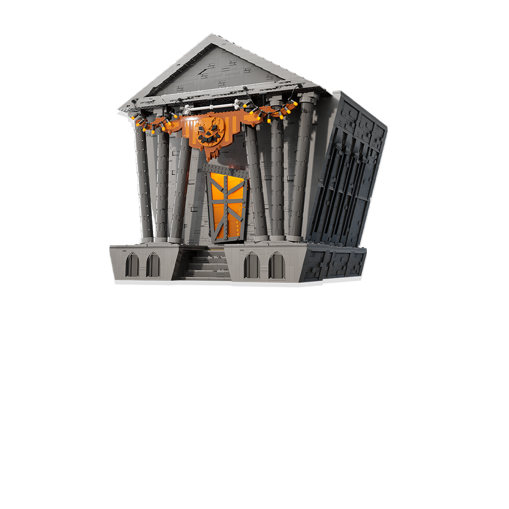 Halloween Town Hall Building_set