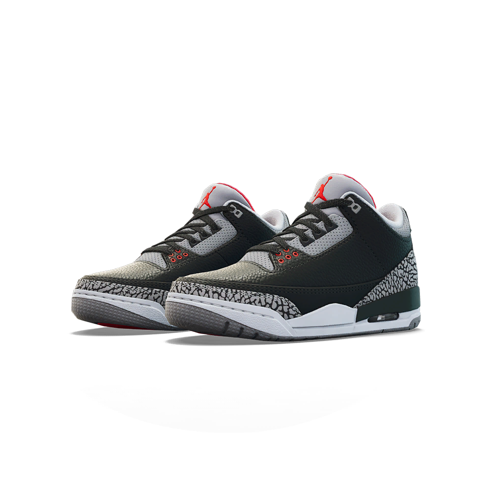 Air Jordan 3 'Black Cement-Gray' Shoes