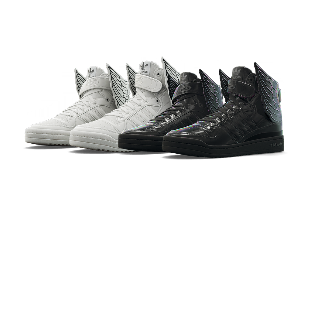 adidas Forum JS Wings 'Black Opal' and 'White' Bundle Bundle